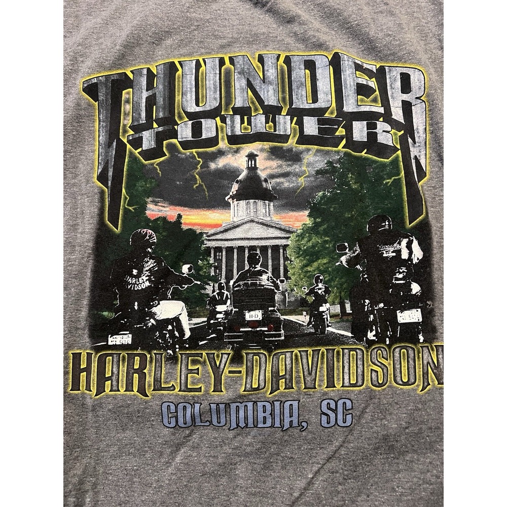 Harley Davidson Motorcycles T-Shirt‎ Thunder Tower Columbia SC Size 2XL